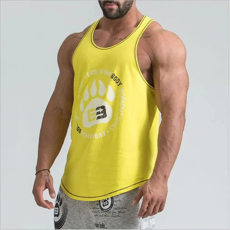 Mens Bodybuilding Stringer Fitness Singlet Tank Top