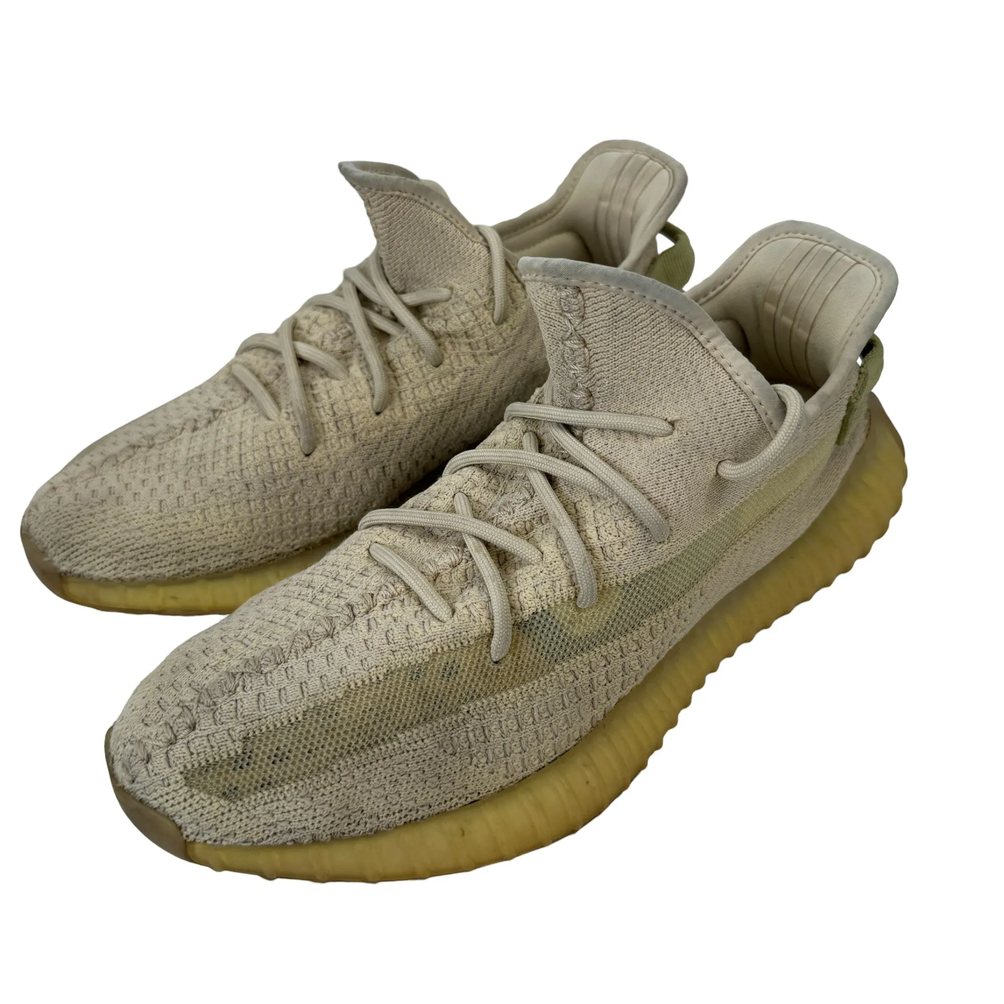 Men's Boost 350 V2 Flax Low Trainers Beige Size EU 43.5 / UK 9.5