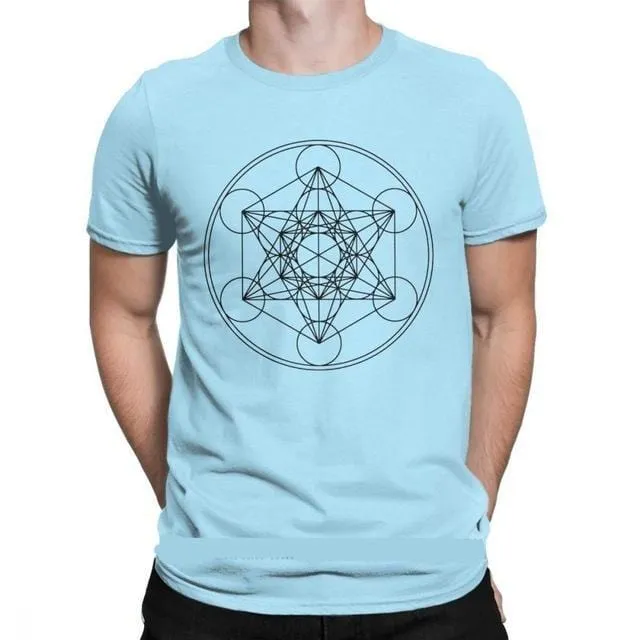 Men's Metatron Cube Print Short-Sleeve T-Shirt