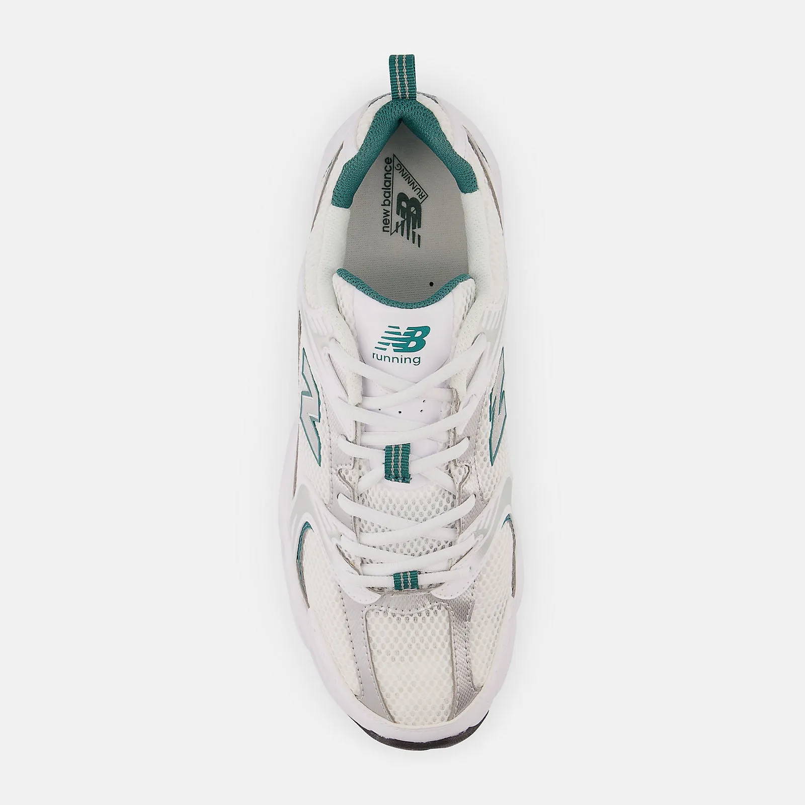 MR530AB White Vintage Teal Classic Sneakers