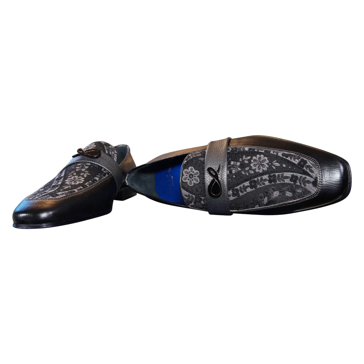 Nero Gunmetal Paisley Loafer