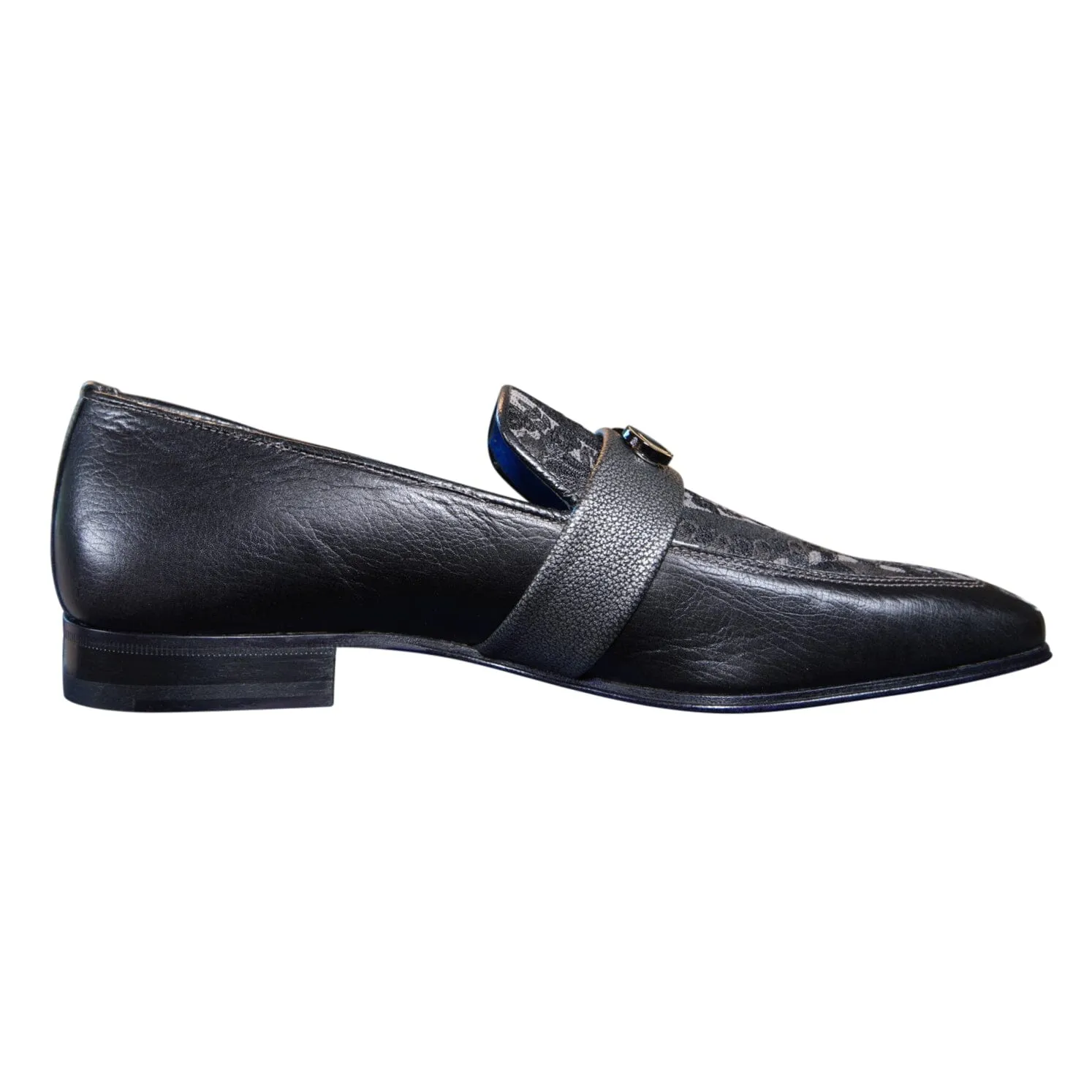 Nero Gunmetal Paisley Loafer