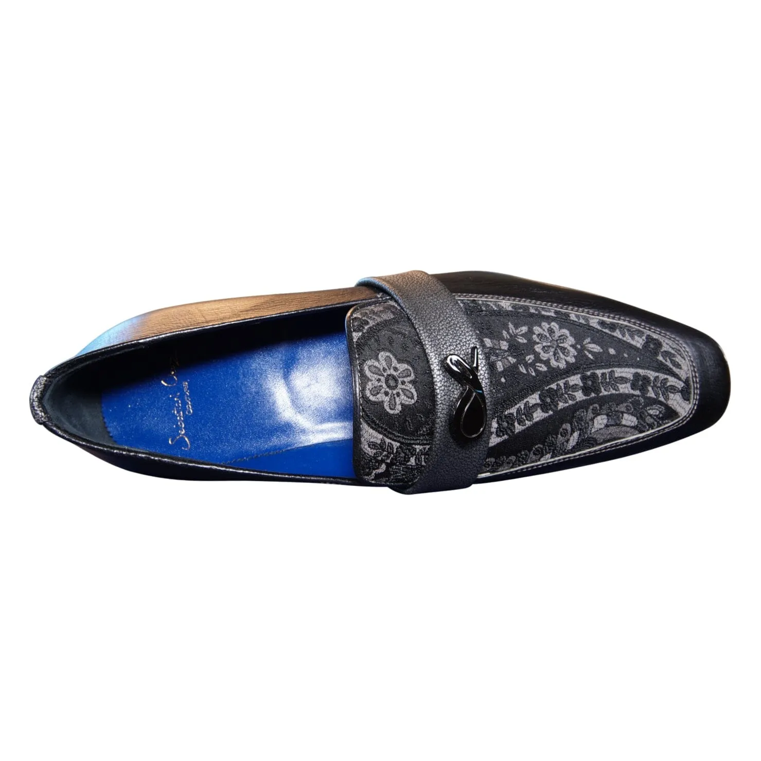 Nero Gunmetal Paisley Loafer