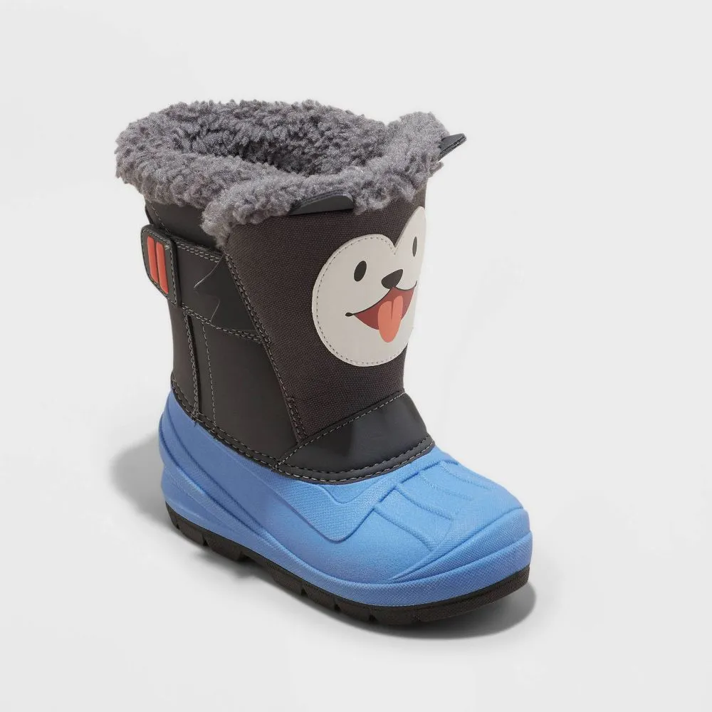 New - Toddler Boys' Frankie Winter Boots - Cat & Jack Blue 6T