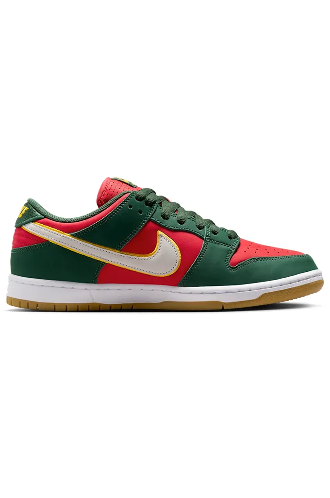 Nike SB Dunk Low Pro PRM 'Fir And Fire Red' Skate Shoes