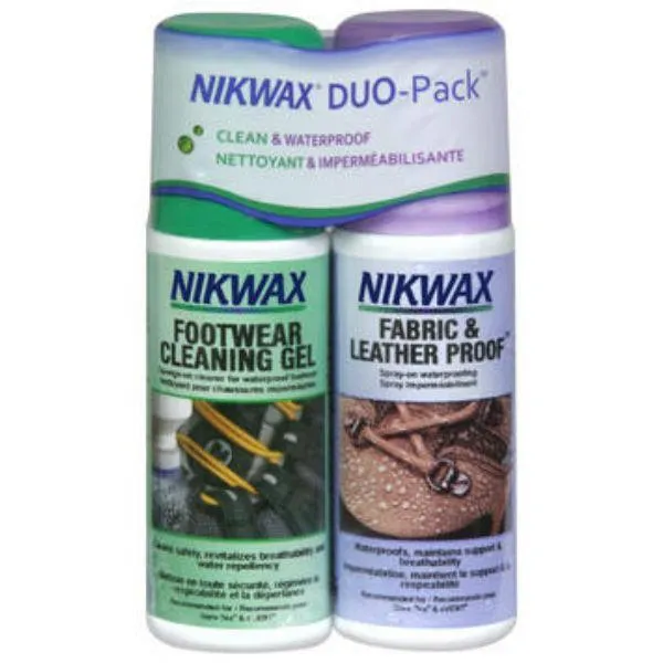 Nikwax Fabric and Leather Footwear Clean/Waterproof DUO Pack