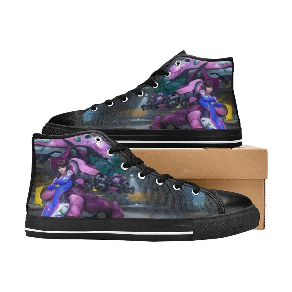 Overwatch Shoes , Overwatch D.Va Shoes High Top Sneakers for Kids and Adults