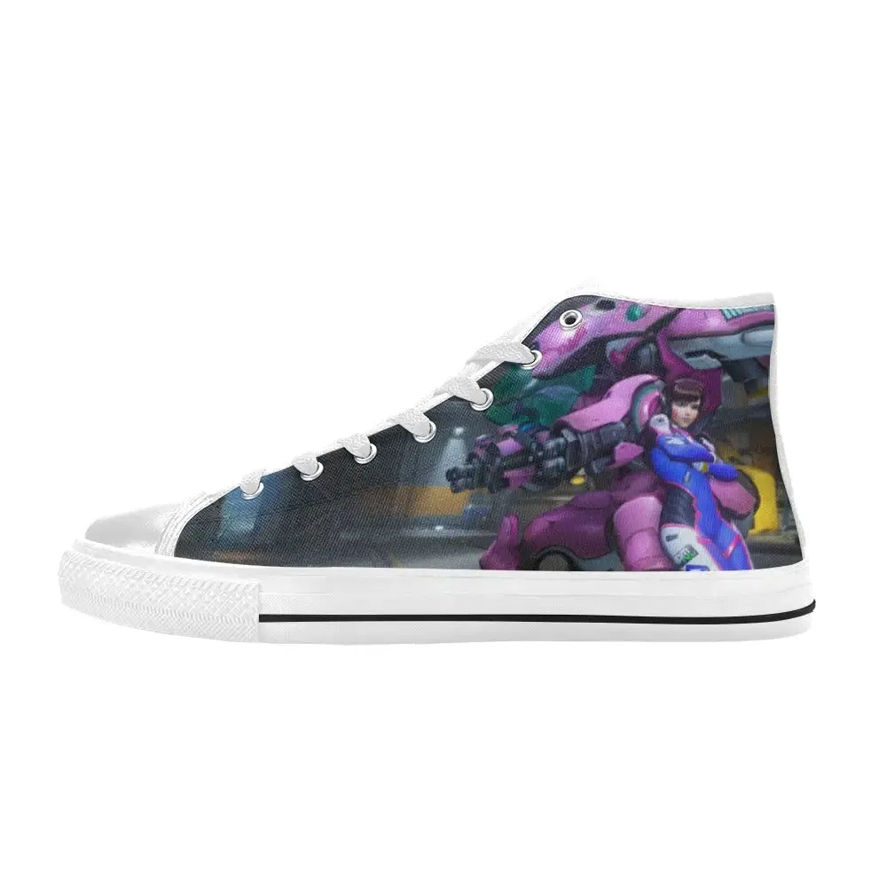 Overwatch Shoes , Overwatch D.Va Shoes High Top Sneakers for Kids and Adults