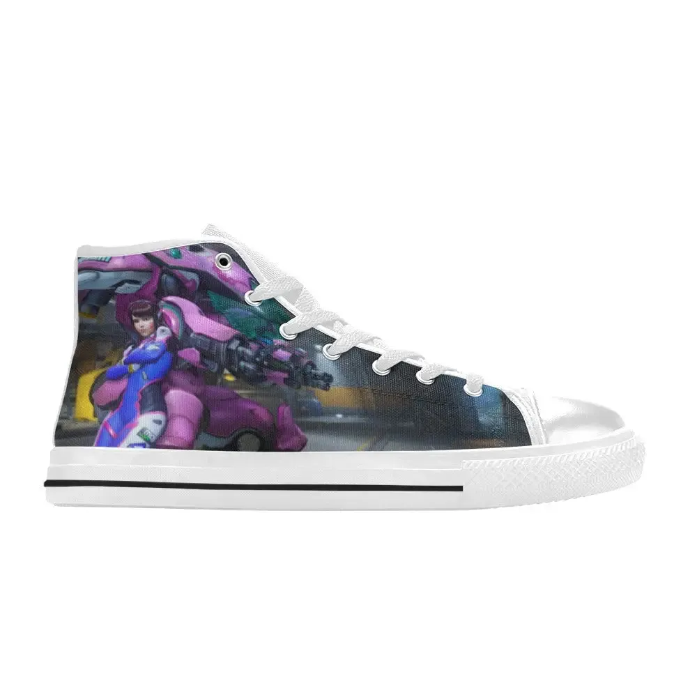 Overwatch Shoes , Overwatch D.Va Shoes High Top Sneakers for Kids and Adults