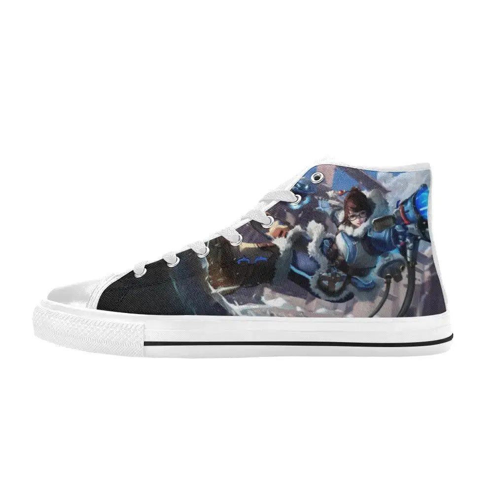 Overwatch Shoes , Overwatch Mei Shoes High Top Sneakers for Kids and Adults