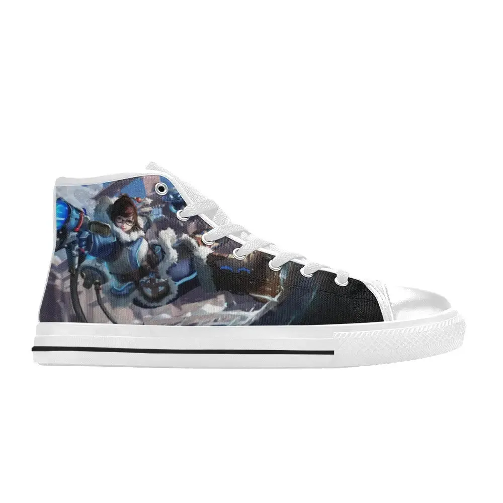 Overwatch Shoes , Overwatch Mei Shoes High Top Sneakers for Kids and Adults