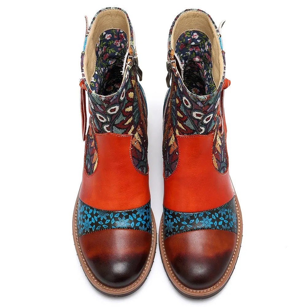 Peace Boho Hippie Ankle Boots