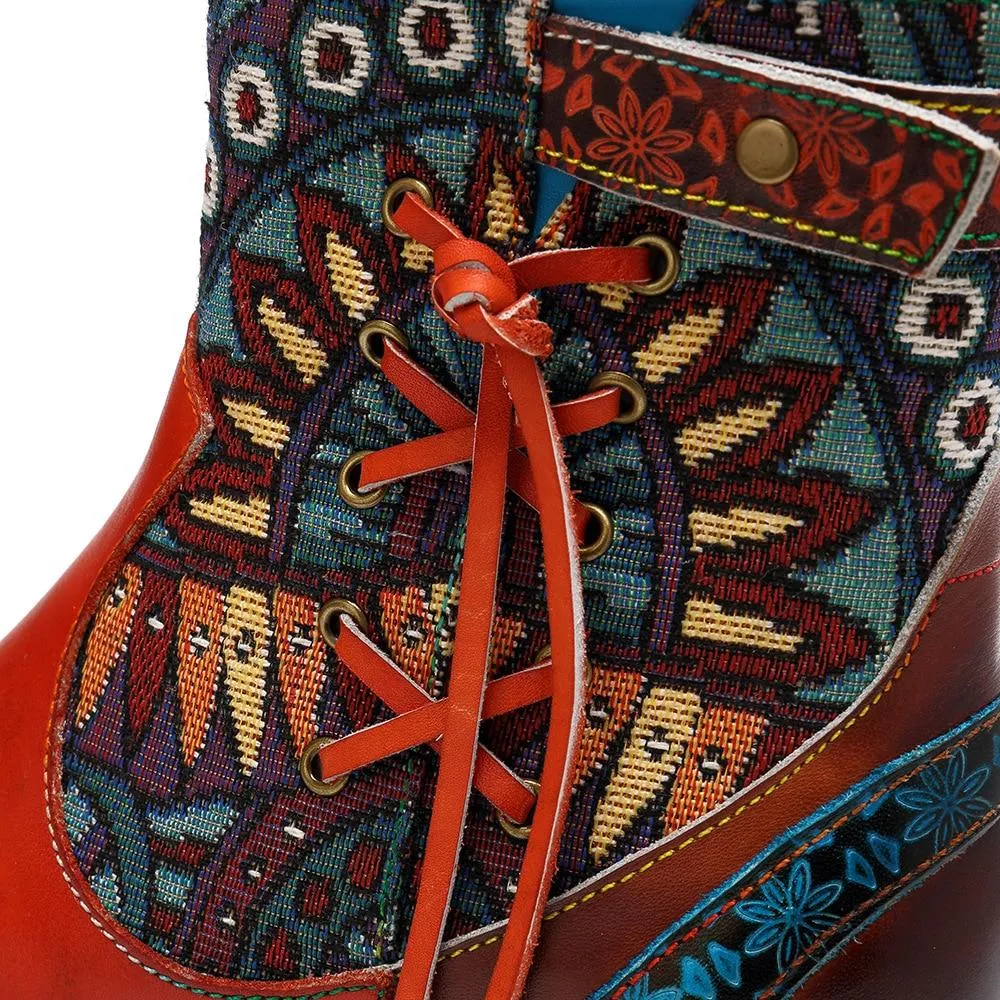 Peace Boho Hippie Ankle Boots