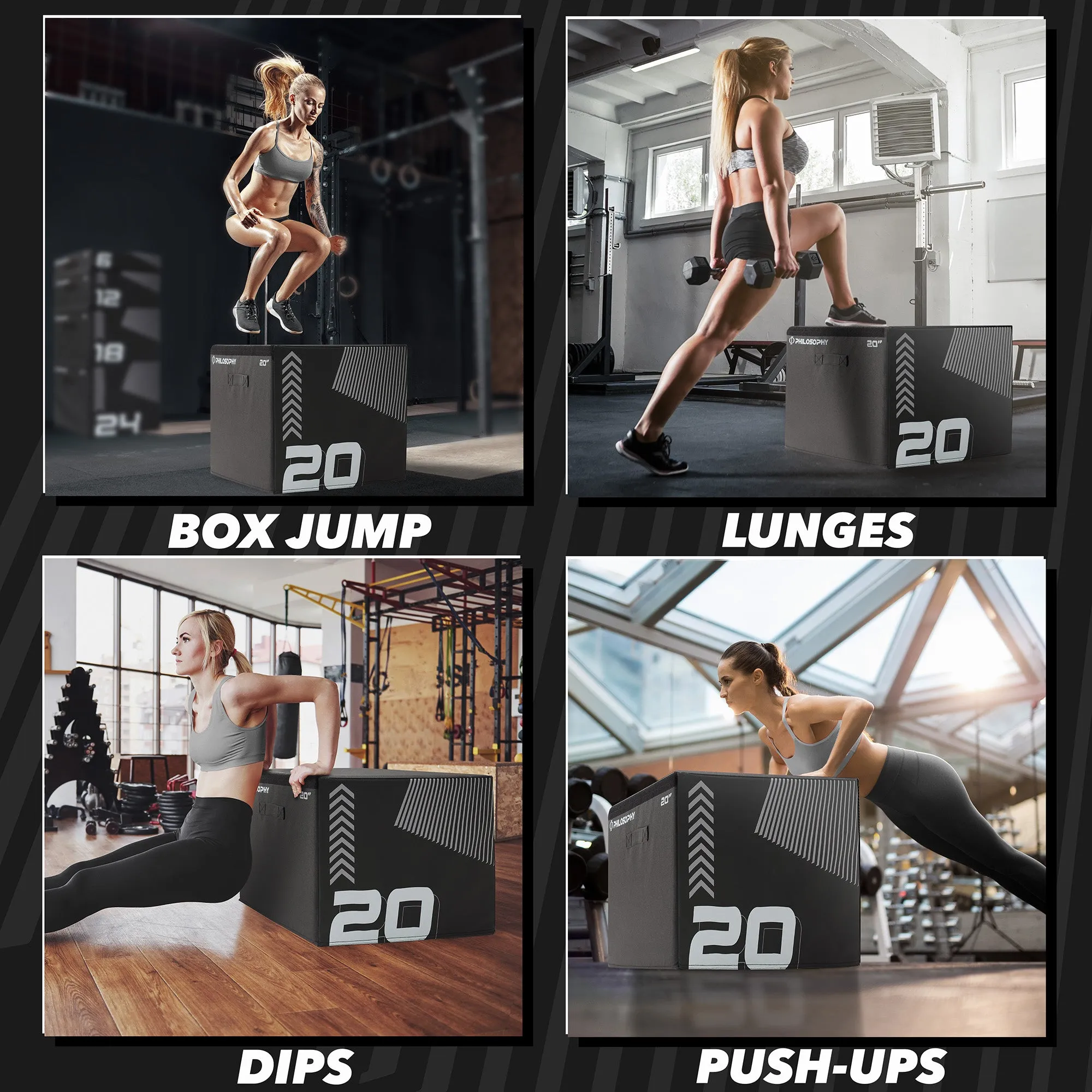 Plyometric Boxes - Soft Foam Jump Trainer Plyo Boxes