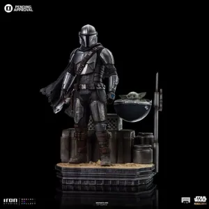 PRE-ORDER: Iron Studios Star Wars The Mandalorian Din Djarin and Din Grogu Art Scale 1/10 Statue