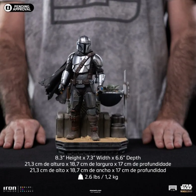 PRE-ORDER: Iron Studios Star Wars The Mandalorian Din Djarin and Din Grogu Art Scale 1/10 Statue