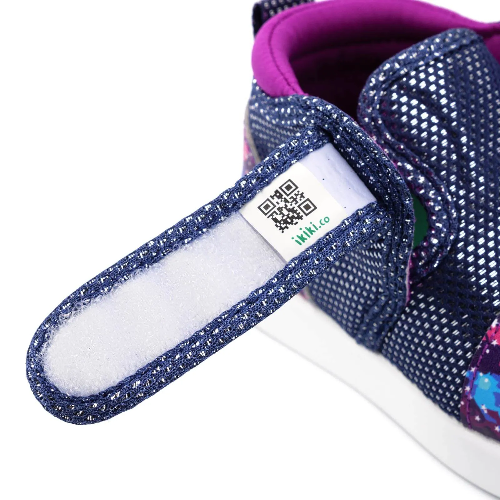 Purple Galaxy Squeakerless Toddler Shoes | Sparkly Purple