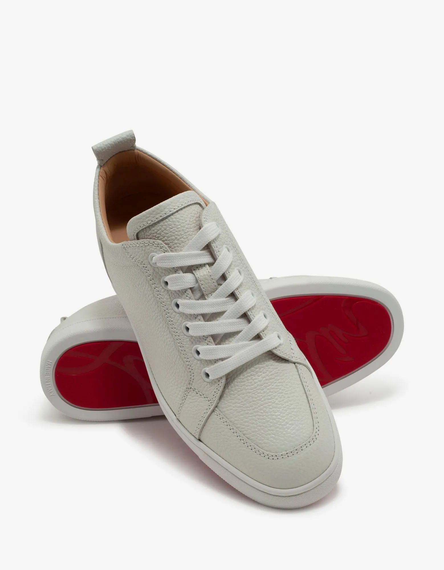 Rantulow Latte Grain Leather Trainers -