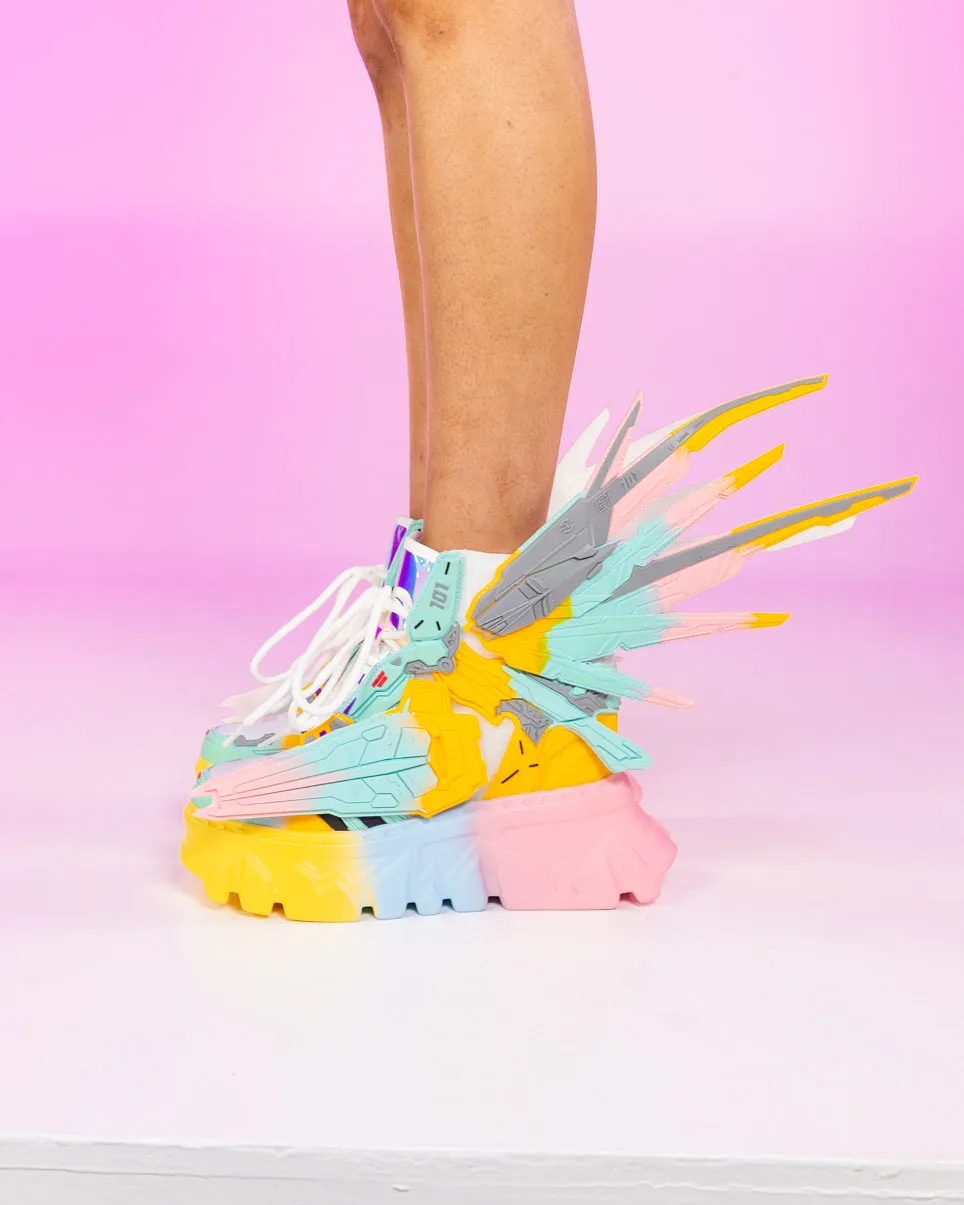 Robot Hologram Platform Wedge Sneakers