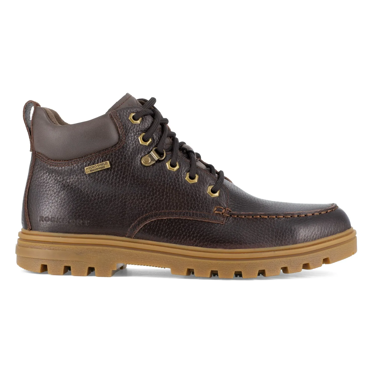 Rockport Mens Brown Leather Work Boots Weather Or Not WP AT