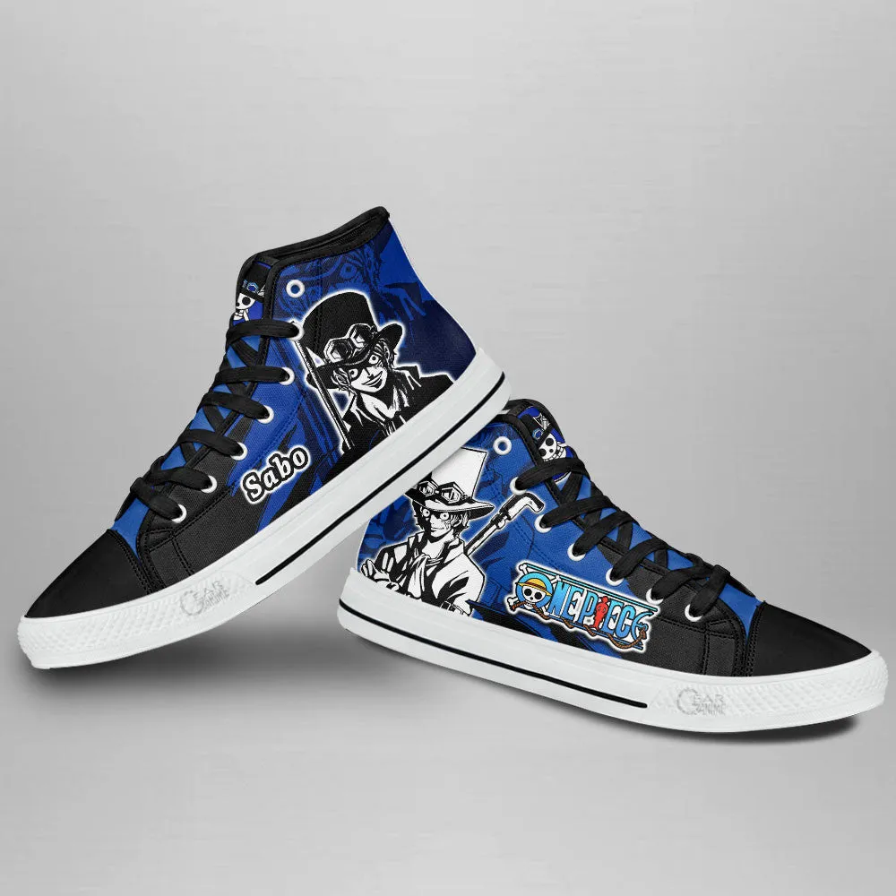 Sabo High Top Shoes OP Custom Anime Sneakers Mix Manga