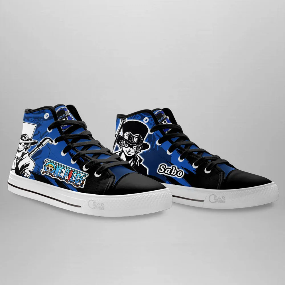 Sabo High Top Shoes OP Custom Anime Sneakers Mix Manga