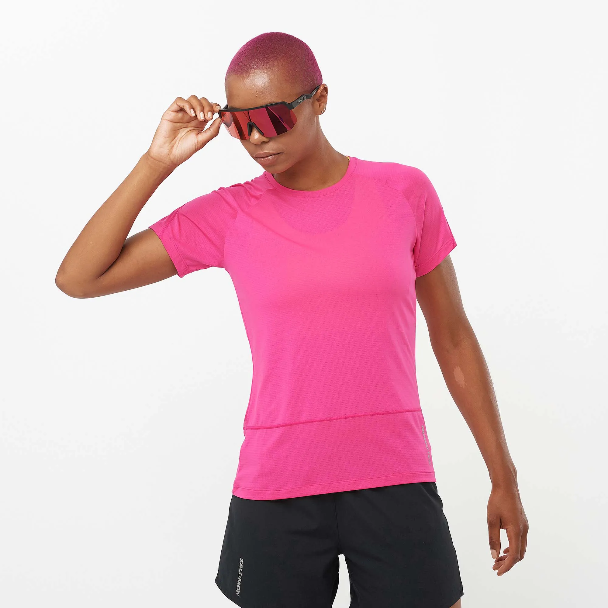 Salomon | Women's Cross Run Short Sleeve T-Shirt - Beetroot Purple