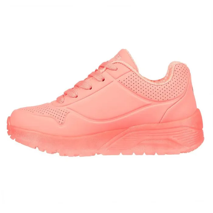 Skechers Kids Uno Ice Coral Orange Lace Up