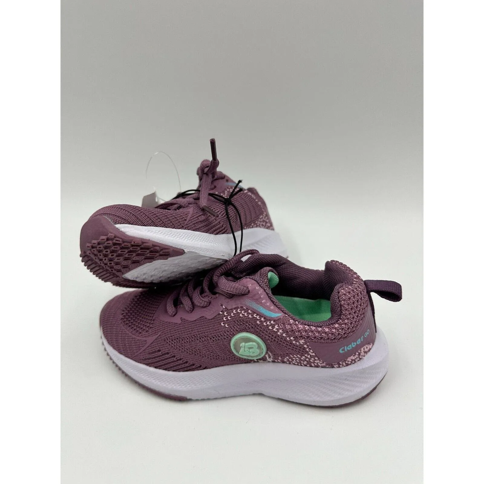 Small Kid Size 10, Purple Sneakers with Teal Accents