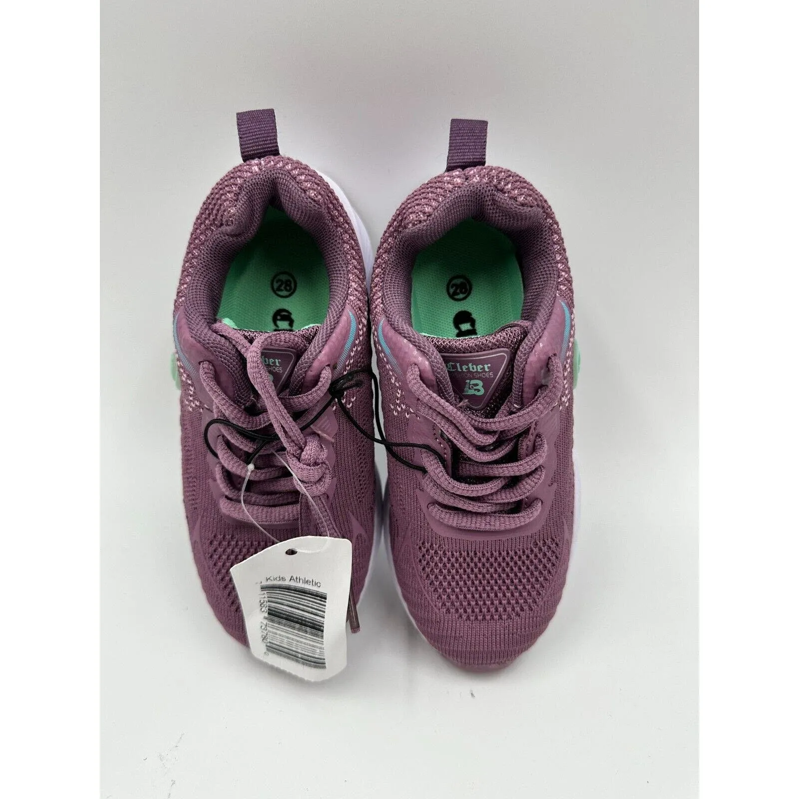 Small Kid Size 10, Purple Sneakers with Teal Accents