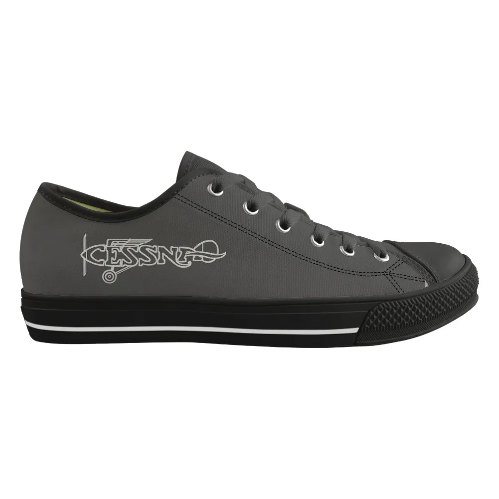 Special Cessna Text Designed Canvas Shoes (Men)