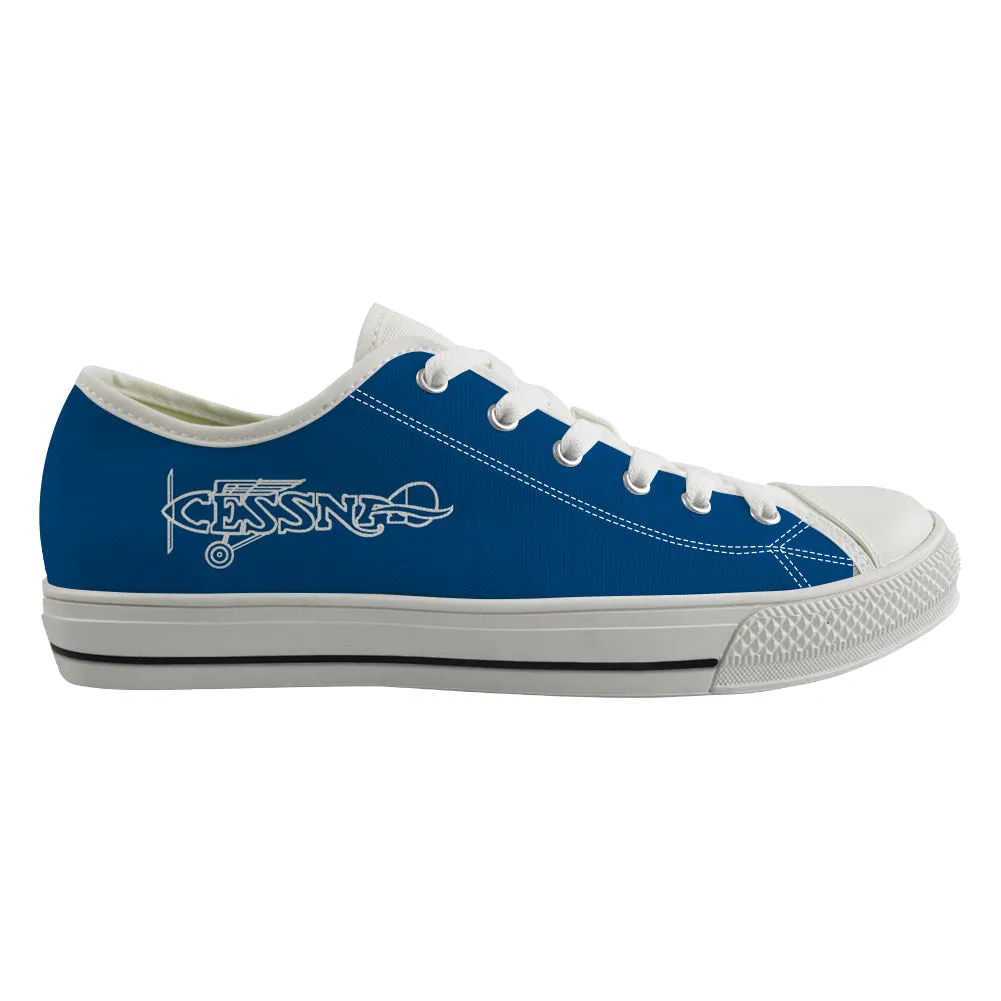 Special Cessna Text Designed Canvas Shoes (Men)