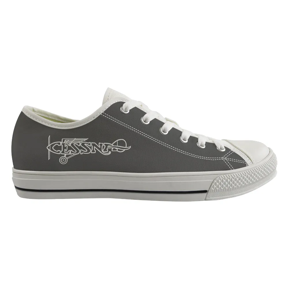 Special Cessna Text Designed Canvas Shoes (Men)