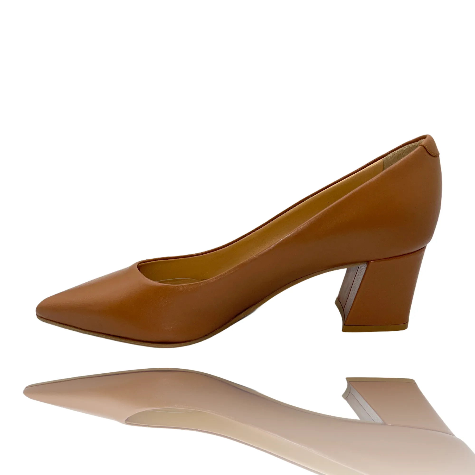 The Lexie Tan Leather Pump Shoe Final Sale!