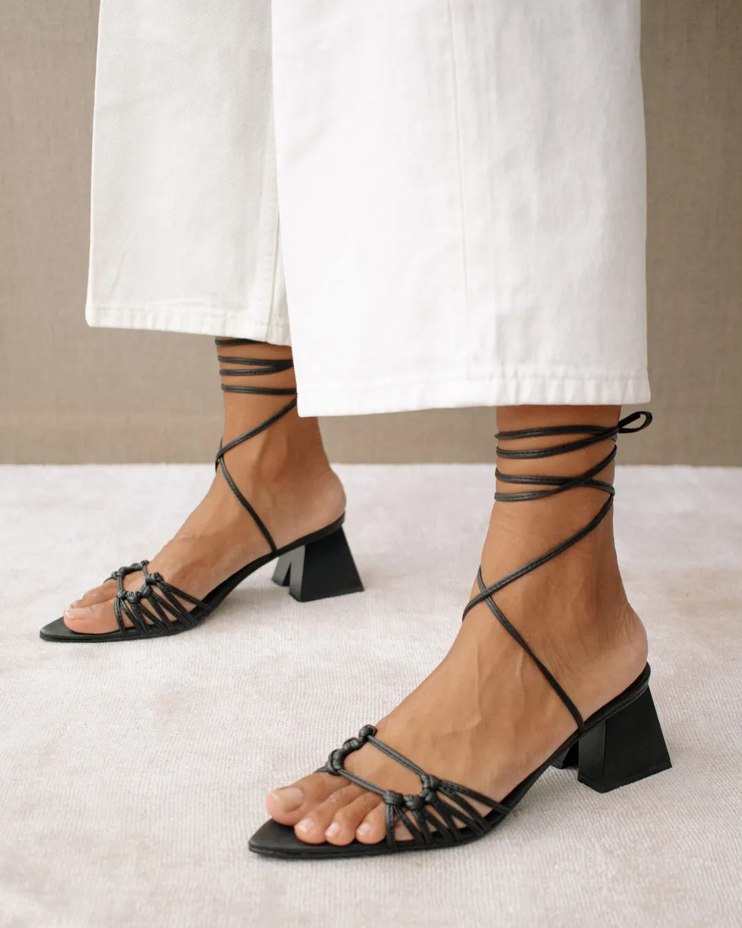 The Mirage Sandal by Alohas - Total Black