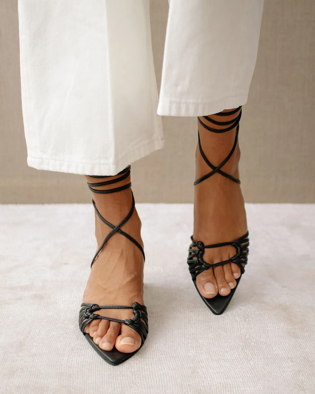 The Mirage Sandal by Alohas - Total Black