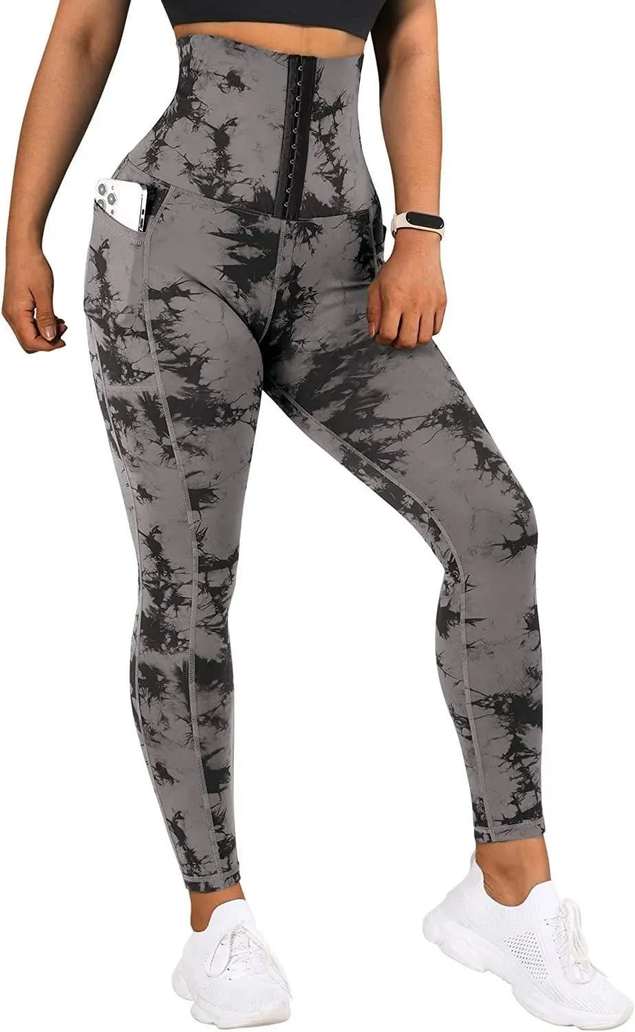 Tie Dye Leggings with Pockets: Stylish Workout Pants - Trendy Gradient Design