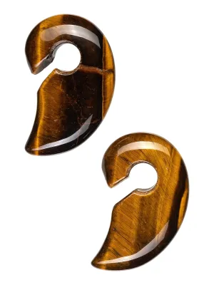 Tiger's Eye Wing Blade Stone Hangers