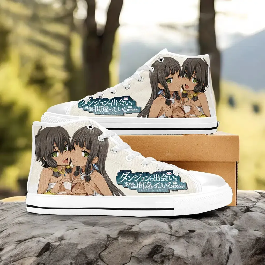 Tiona Tione Hiryute DanMachi Shoes High Top Sneakers for Kids and Adults