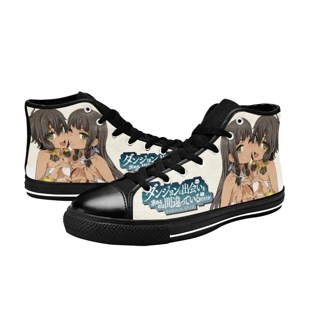 Tiona Tione Hiryute DanMachi Shoes High Top Sneakers for Kids and Adults