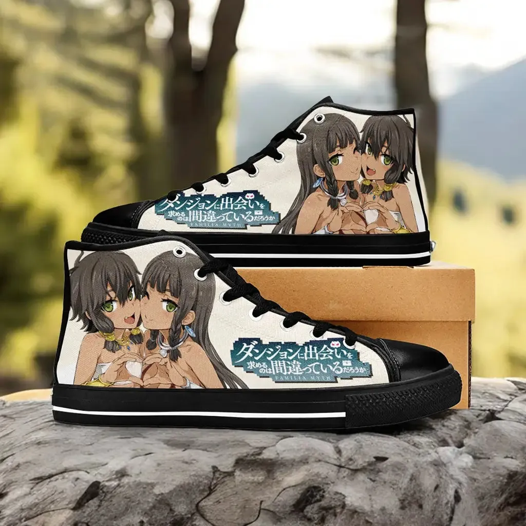 Tiona Tione Hiryute DanMachi Shoes High Top Sneakers for Kids and Adults