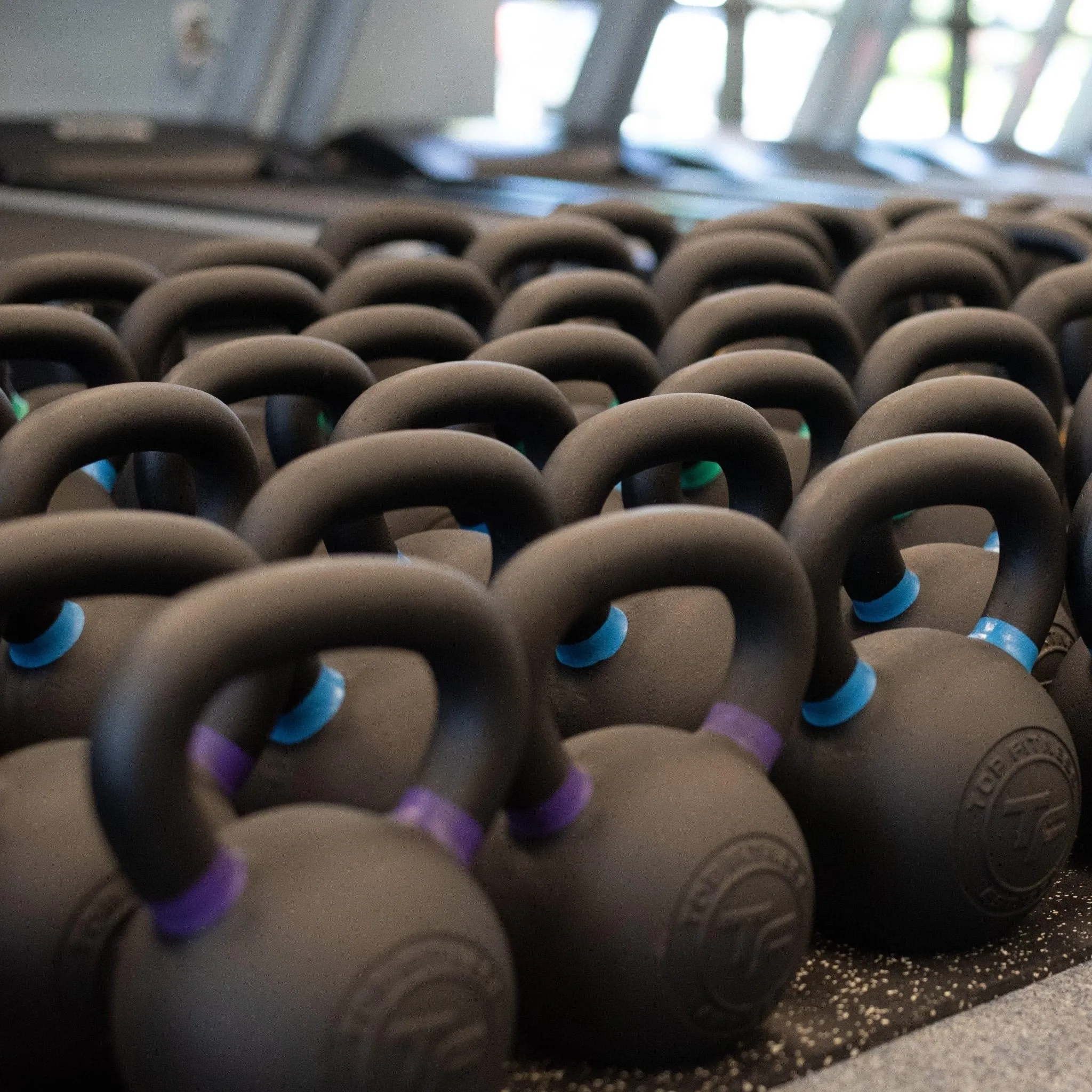 Top Fitness Cast Iron Kettlebell  (Color-Coded)