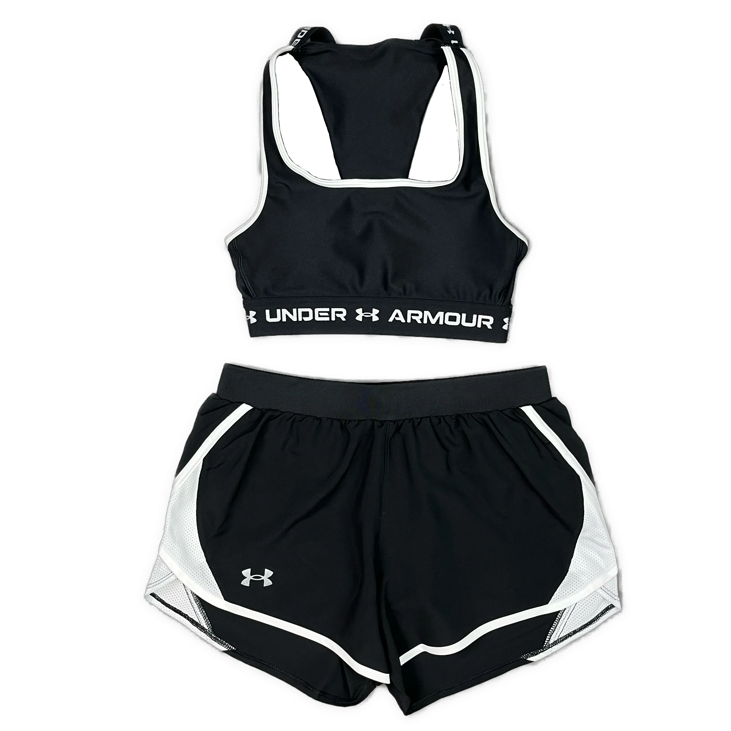 Under Armour Women's Sports Bra Fly Shorts Set - Black