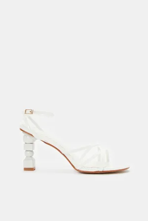 Women White Strappy Sandal