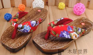 wood sandals 2017 New Fashion Retro Japanese style clogs fashion wooden flip flops slippers Women's clogs slippers h185