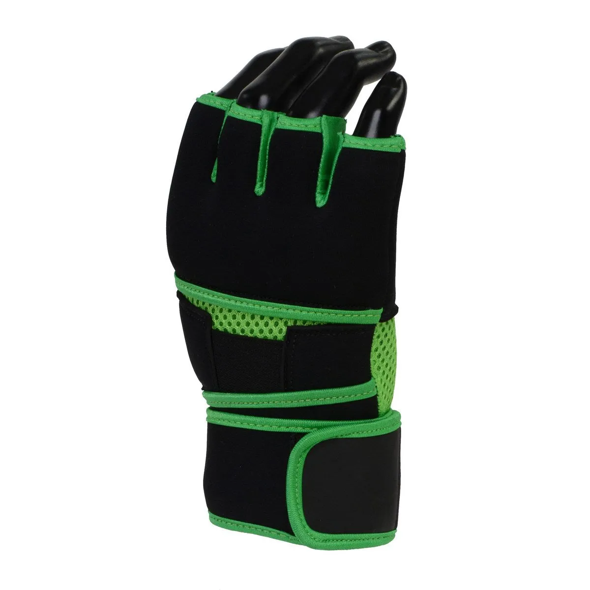 X-Fitness XF3000 Gel Boxing MMA Kickboxing Cross Training Handwrap Gloves-BLK/GREEN