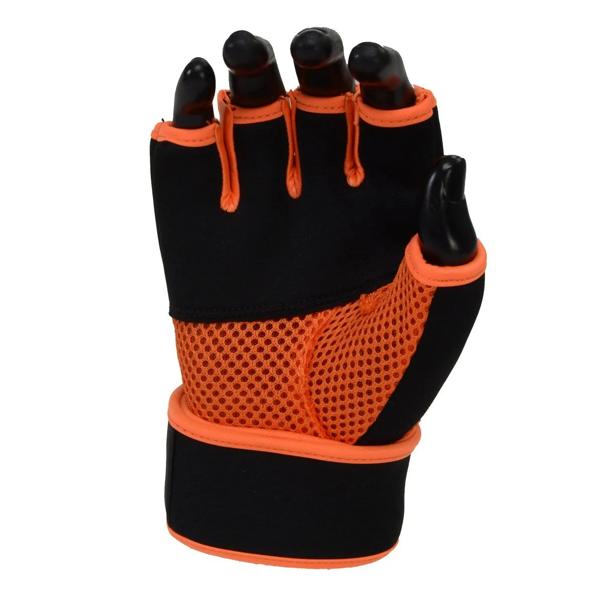 X-Fitness XF3000 Gel Boxing MMA Kickboxing Cross Training Handwrap Gloves-BLK/ORANGE