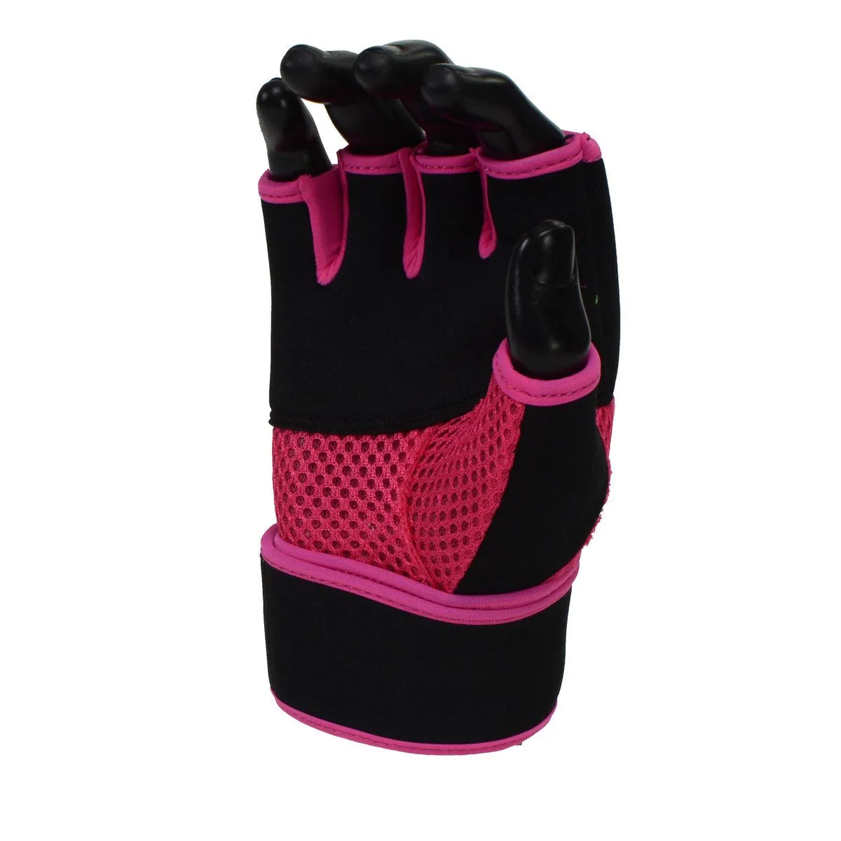 X-Fitness XF3000 Gel Boxing MMA Kickboxing Cross Training Handwrap Gloves-BLK/PINK