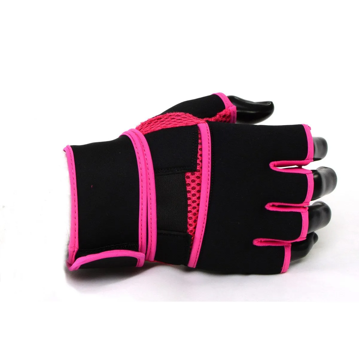 X-Fitness XF3000 Gel Boxing MMA Kickboxing Cross Training Handwrap Gloves-BLK/PINK