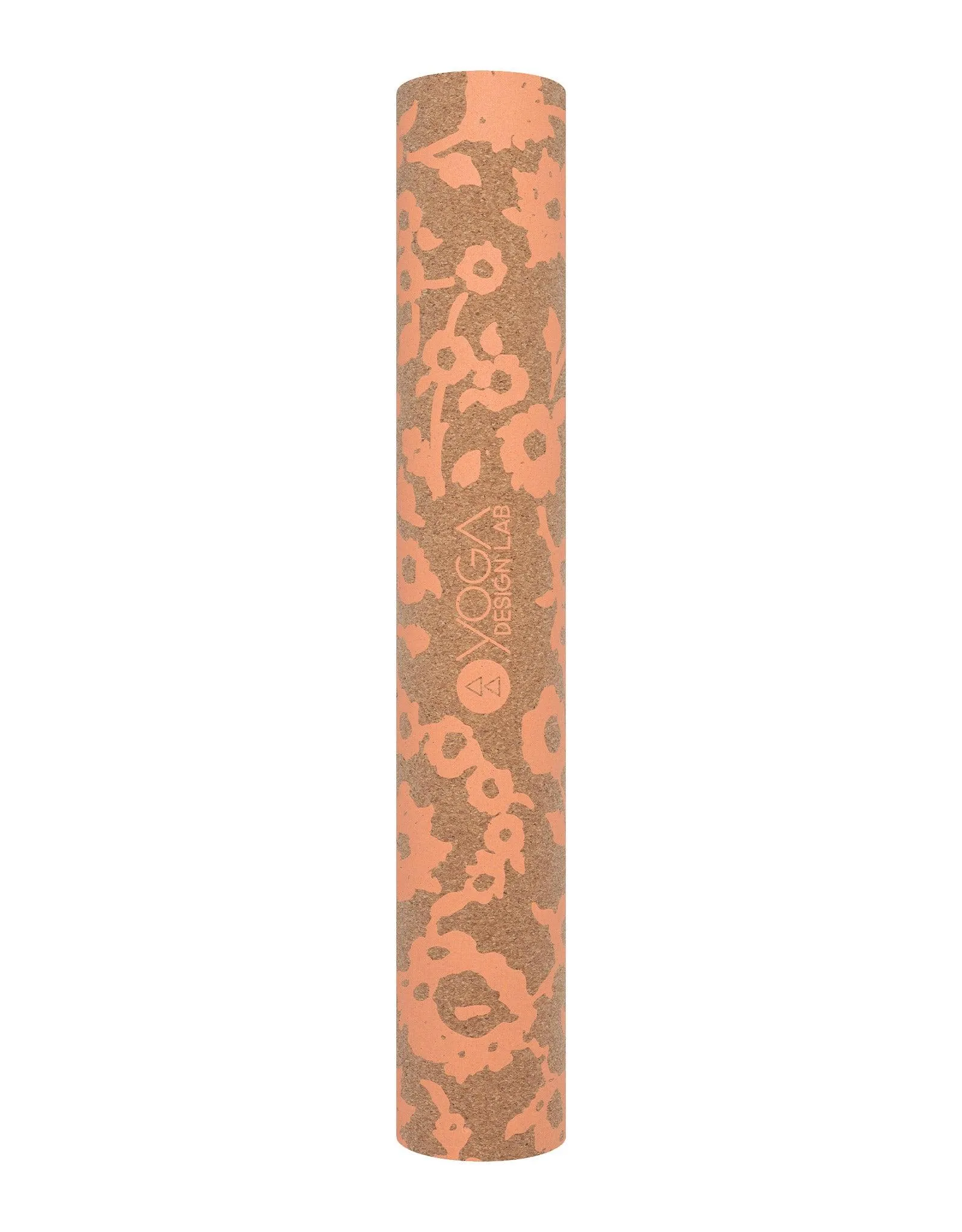 Yoga Design Lab - Cork Yoga Mat - Floral Batik Coral - 70" (178 cm) - Best For Eco-Conscious Yogis